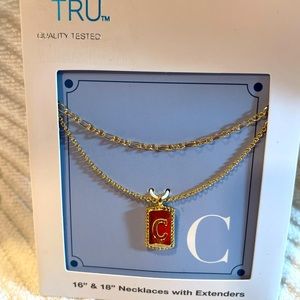 ✔️✔️Initial Necklace Set - letter C
